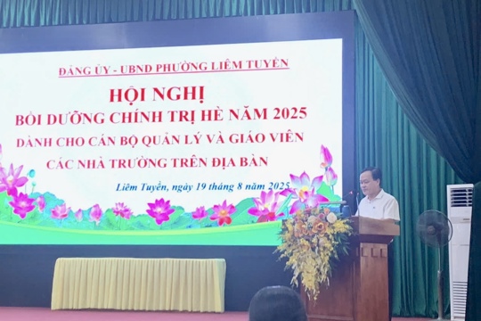 Phường Liêm Tuyền tổ chức Hội nghị bồi dưỡng, tập huấn lý luận chính trị hè năm 2025