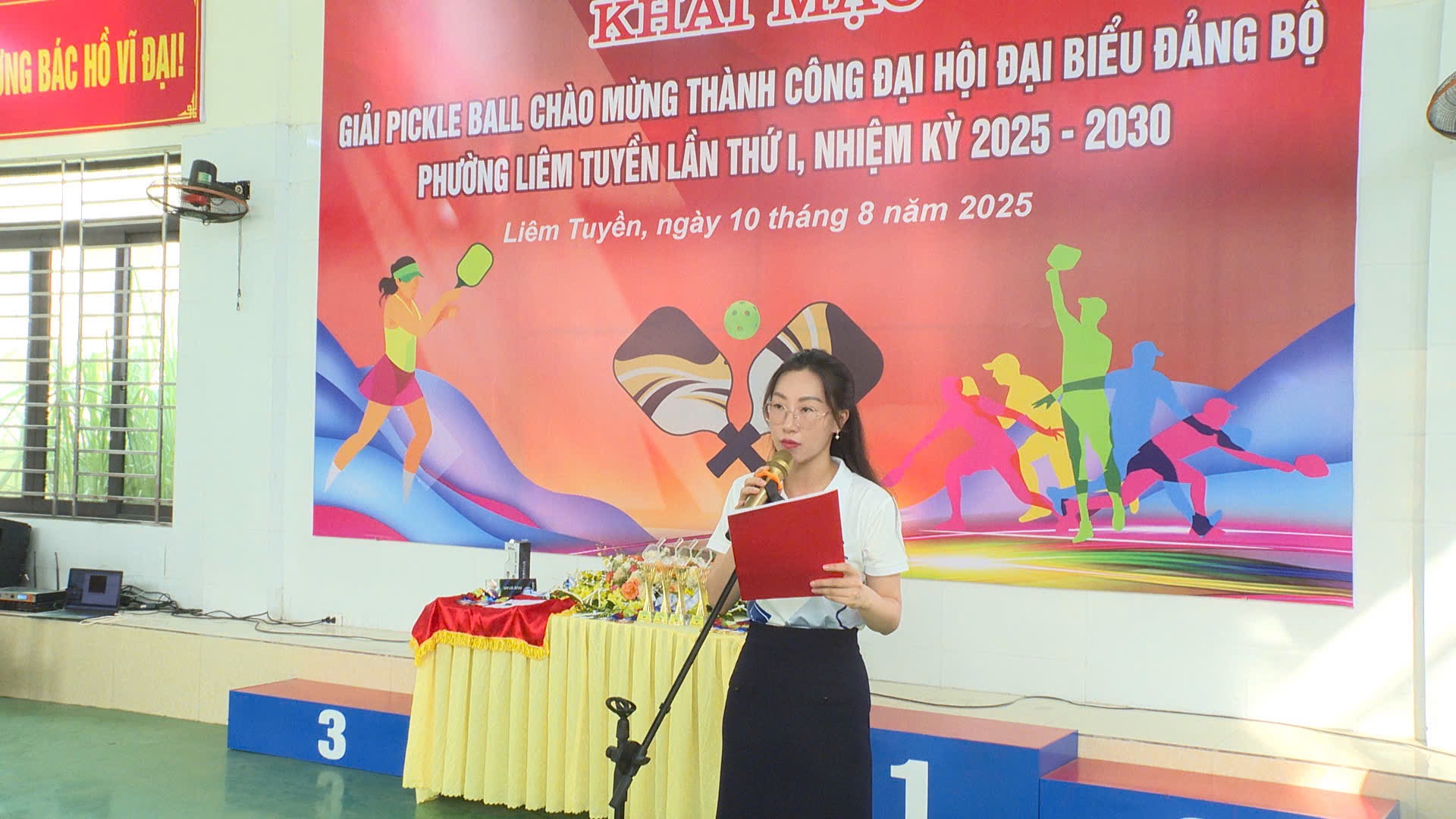 Phường Liêm Tuyền tổ chức Giải Pickleball chào mừng thành công Đại hội Đại biểu Đảng bộ Phường nhiệm kỳ 2025-2027